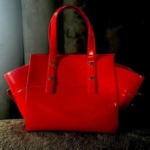 Alberta dicanio Genuine Italian leather large Bag,Beautiful Bright Red.